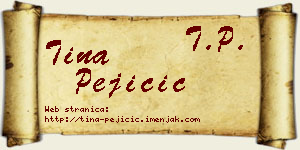 Tina Pejičić vizit kartica